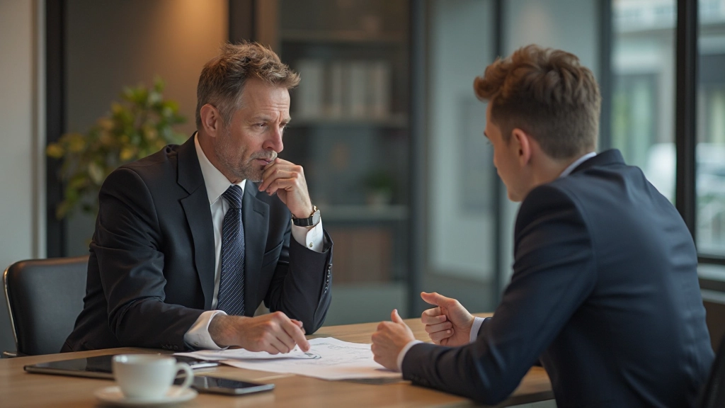 Консультант помогает начинающему предпринимателю с бизнес-планом